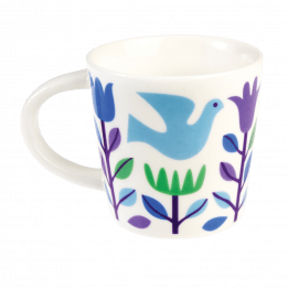 Folk Doves Porcelain Mug