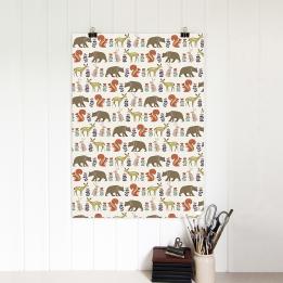 Folkart Animals Wrapping Paper (5 Sheets)