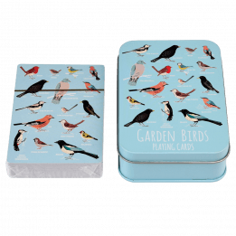 Garden Birds Playing Cards In A Tin