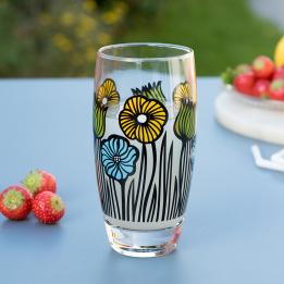 Garden Flower Drinking Glass