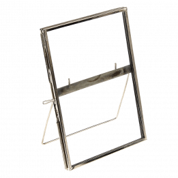 Standing Brass Frame In Silver 15x10cm