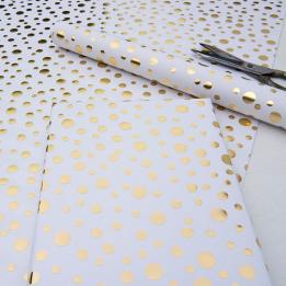 Gold Confetti Wrapping Paper (5 Sheets)