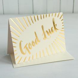 Gold Good Luck Card