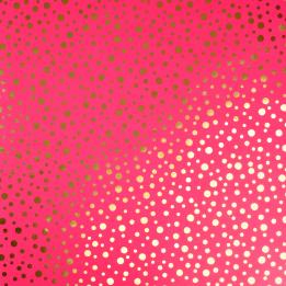 Gold Spot Fuschia Wrapping Paper