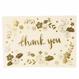 Gold Thank You Card