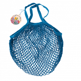 Greek Blue Organic Cotton Net Bag