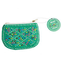 Green Beaded Purse