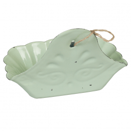 Green Enamel Bird Feeder