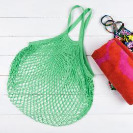 Green French Style String Shopping Bag