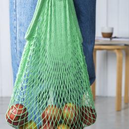 Green French Style String Shopping Bag
