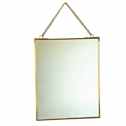 Hanging Brass Mirror 20x25