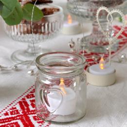 Hanging Mini Heart Jam Jar