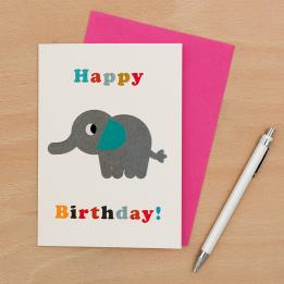 Happy Birthday Elephant Card