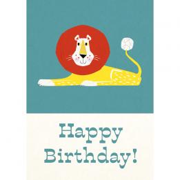 Animal Park Lion Birthday Card