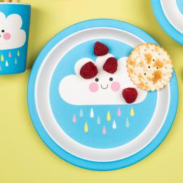 Happy Cloud Bamboo Plate