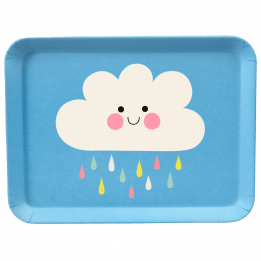 Happy Cloud Bamboo Tray