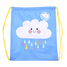 Happy Cloud Drawstring Bag