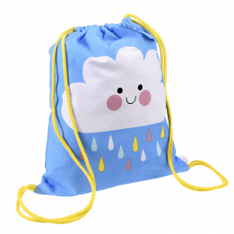 Happy Cloud Drawstring Bag