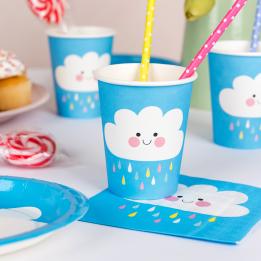 Happy Cloud Paper Cups (set Of 8)