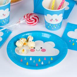 Happy Cloud Paper Plates (set Of 8)