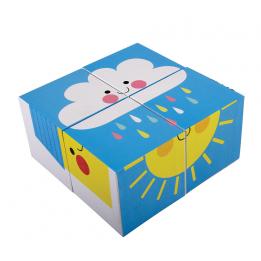 Happy Cloud Puzzle Blocks (set Of 4)