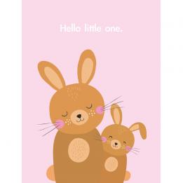 Hello Little One Bunny Card