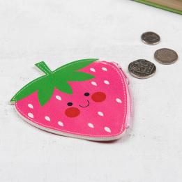 Hello Strawberry Vinyl Purse