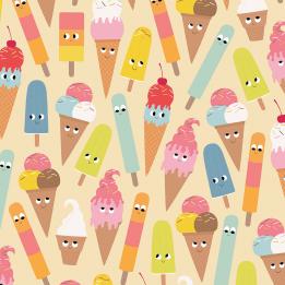 Ice Cream Friends Wrapping Paper (5 Sheets)