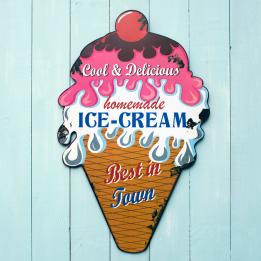Homemade Ice Cream Metal Sign