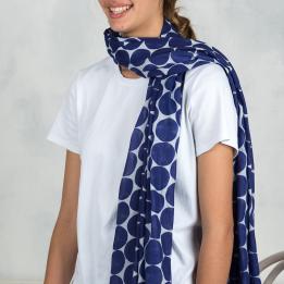 Indigo Spot Cotton Scarf