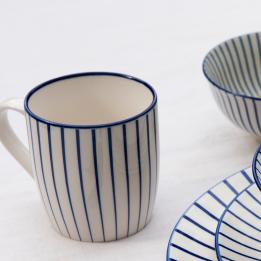 Japanese Mug Cobalt Sunburst