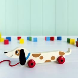 Wooden pull toy - Charlie the Sausage Dog