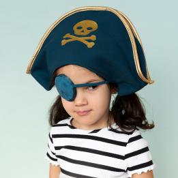 Pirate hat and eye patch set
