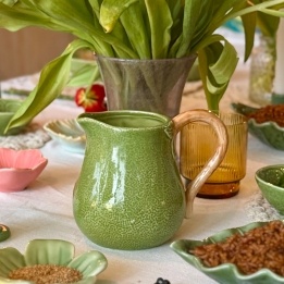 Lime stoneware jug, 650ml