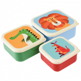 Set Of 3 Colourful Creatures Snack Boxes