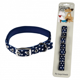 Large Blue Polka Dot Collar
