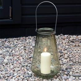 Large Geometric Green Candle Holder