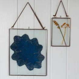 Glass Hanging Frame In Silver 25x20cm