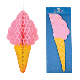 Strawberry Ice Cream Honeycomb Decoration