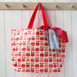 Large Vintage Apple Shopping Bag