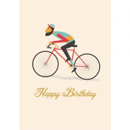 Le Bicycle Happy Birthday Card