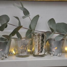 Fluted Antique Glass Tealight Holder