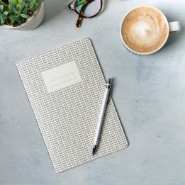 Light Grey A5 Abstract Notebook