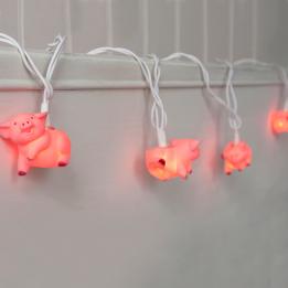 Little Piggies Party Lights With British Standard 3 Pin Plug