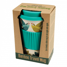 Love Birds Bamboo Travel Mug