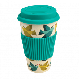 Love Birds Bamboo Travel Mug