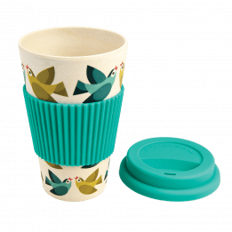 Love Birds Bamboo Travel Mug