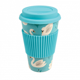 Love Swans Bamboo Travel Mug