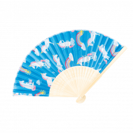 Magical Unicorn Bamboo Fan