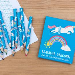 Magical Unicorn Colouring Pencils (set Of 10)